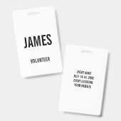 Moderne whiteboardnaam gebeurtenissenlogo badge (Voor- en achterkant)