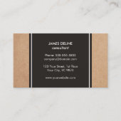 Moderne whiteconsultant voor zwarte karton visitekaartje (Voorkant)