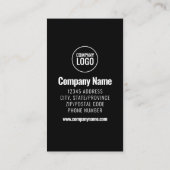 Moderne whitepeach zwarte werknemer foto visitekaartje (Achterkant)