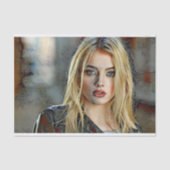 Moderne whoman Half Illustration Tissue Paper Tissuepapier (Voorkant)