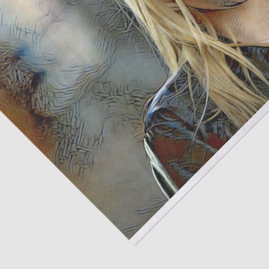 Moderne whoman Half Illustration Tissue Paper Tissuepapier (Detail)