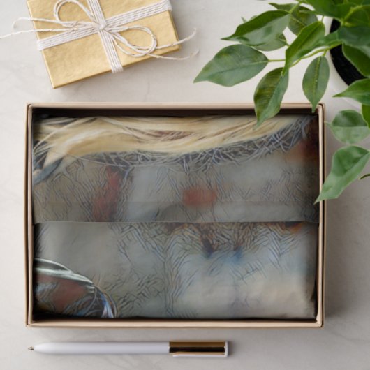 Moderne whoman Half Illustration Tissue Paper Tissuepapier (Geschenk)