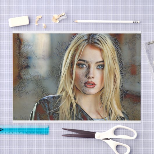 Moderne whoman Half Illustration Tissue Paper Tissuepapier (Craft)