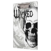 Moderne wicked schedel hoofd klembord (Links)