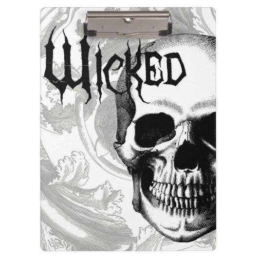 Moderne wicked schedel hoofd klembord (Voorkant)