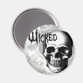 Moderne wicked schedel hoofd magneet (Voorkant / Achterkant)