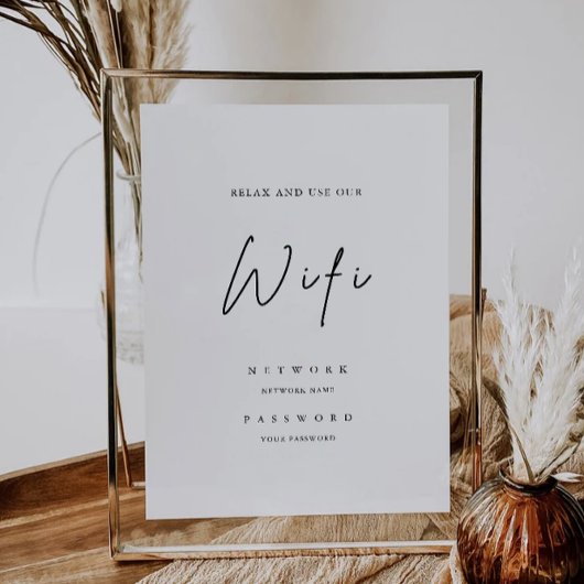 Moderne WiFi-code, uitnodiging voor WiFi Connect