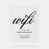 Moderne Wifi-netwerk- en wachtwoordaanmelding Acryl Bord (Voorkant)