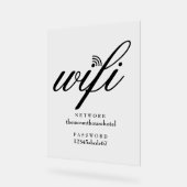 Moderne Wifi-netwerk- en wachtwoordaanmelding Acryl Bord (Hoek)