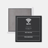 Moderne WiFi-netwerknaam en wachtwoord QR-code zwa Magneet (Voorkant / Achterkant)