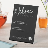 Moderne WiFi-netwerkwachtwoord Gastinformatie Reclamebord Met Voetstuk (Insitu)