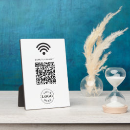 Moderne WiFi QR Code Sign voor gemakkelijke toegan Fotoplaat