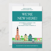 Moderne wijk Housewarming Party Kaart (Voorkant)