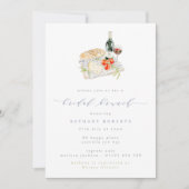 Moderne Wijn & Kaas Bruids Brunch Picknick Kaart (Voorkant)