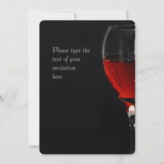 Moderne wijnglazen en flessen kaart (Achterkant)