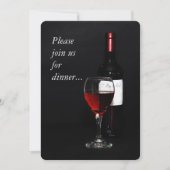 Moderne wijnglazen en flessen kaart (Voorkant)