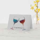 Moderne wijnglazen kunst kaart (Gele Bloem)