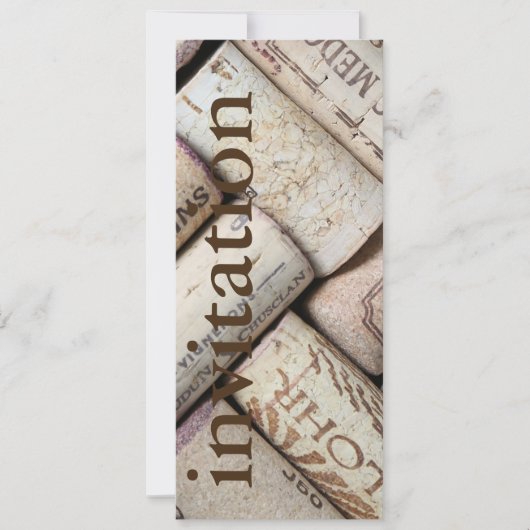 moderne wijnkurken - vrijgezellenfeest voor wijnbe kaart (Voorkant)