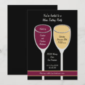 Moderne wijnproeverij uitnodiging (Voorkant / Achterkant)