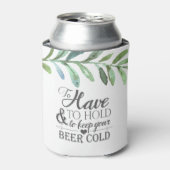 Moderne wijnstokken Botanische bruiloft gunst Blikjeskoeler (Blikje Voorkant)