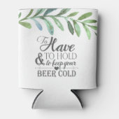 Moderne wijnstokken Botanische bruiloft gunst Blikjeskoeler (Voorkant)