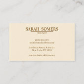 Moderne wijnvlek Kurkentrekker Sommelier Bartender Visitekaartje (Achterkant)