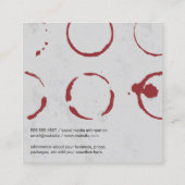 Moderne wijnvlek vierkante visitekaartje (Achterkant)