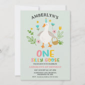 Moderne Wijze Een Gekke Gans 1e Verjaardag Kaart (Voorkant)