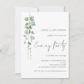 Moderne Wijze. Eucalyptus huwelijksfeest Kaart (Voorkant)