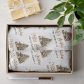 Moderne wijze groene en koperen kerstboom tissuepapier (Geschenk)