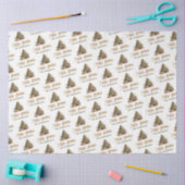 Moderne wijze groene en koperen kerstboom tissuepapier (Craft)