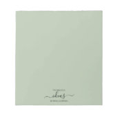 Moderne wijze groene ideeën papier pad notitieblok (Voorkant)