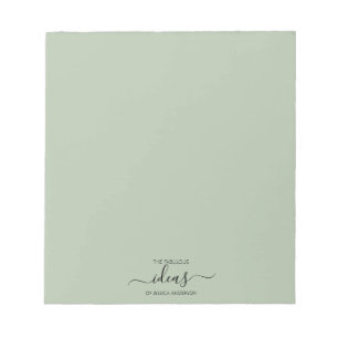 Moderne wijze groene ideeën papier pad notitieblok