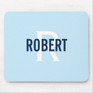 Moderne wijze groene mannen monogram naam muismat