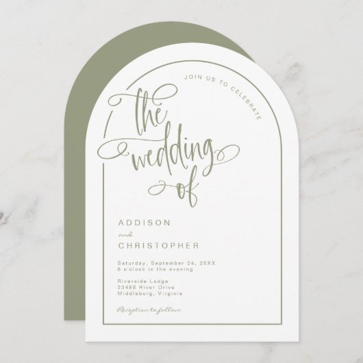 Moderne wijze handgeschreven kalligrafie script br kaart (Voorkant / Achterkant)