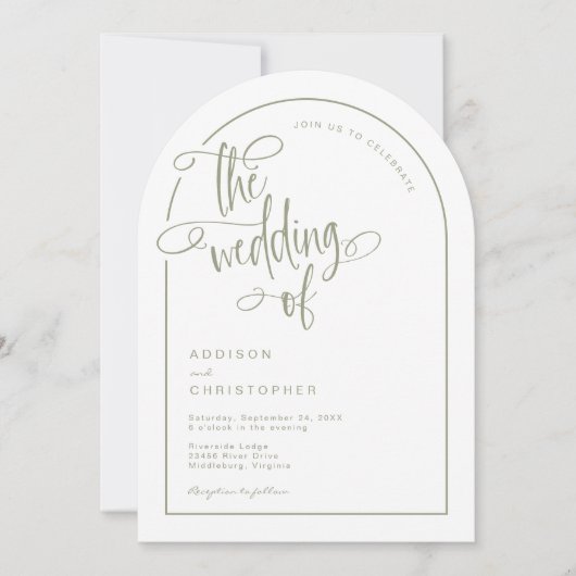 Moderne wijze handgeschreven kalligrafie script br kaart (Voorkant)