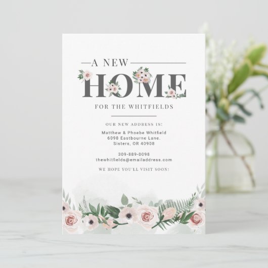 Moderne wijziging van adresverplaatsing aankondiging (Staand voorkant)