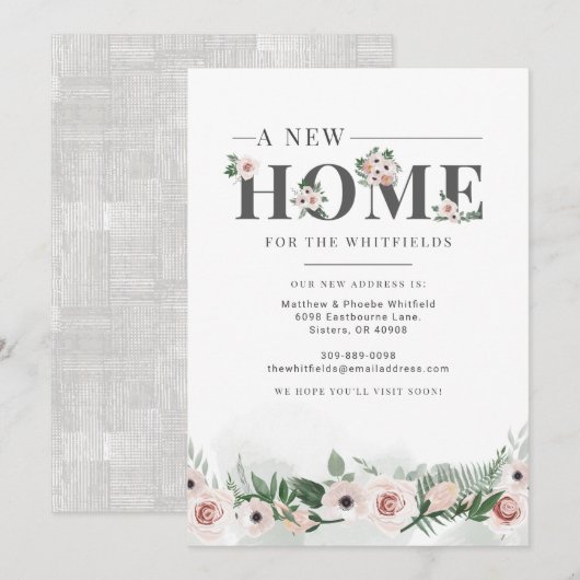 Moderne wijziging van adresverplaatsing aankondiging (Voorkant / Achterkant)