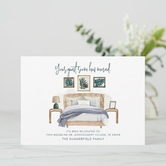 Moderne wijziging van adresverplaatsing aankondiging (Staand voorkant)