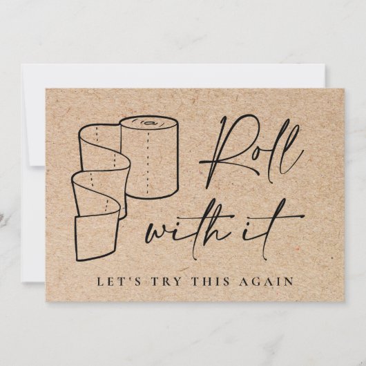 Moderne wijziging van datum uitgesteld geannuleerd kaart (Voorkant)