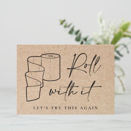 Moderne wijziging van datum uitgesteld geannuleerd kaart (Staand voorkant)