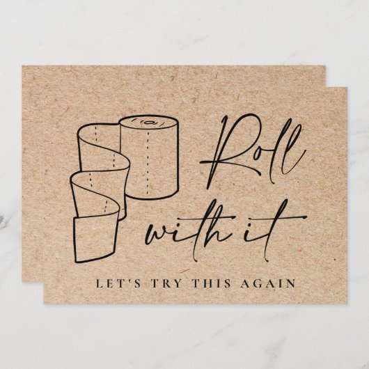 Moderne wijziging van datum uitgesteld geannuleerd kaart (Voorkant / Achterkant)