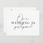 Moderne Wijziging Van Plannen Huwelijk Uitgesteld Aankondiging (Voorkant / Achterkant)