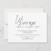 Moderne Wijziging Van Plannen Trouwuitstel Aankondiging (Achterkant)