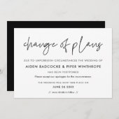 Moderne  Wijziging van plannen uitgesteld trouwkaa Kaart (Voorkant / Achterkant)