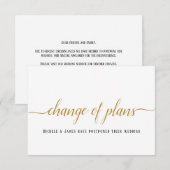 Moderne wijziging van plannen Uitverkoren datum ui Aankondiging (Voorkant / Achterkant)