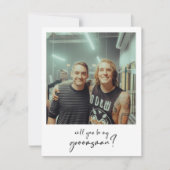 Moderne 'Wil je mijn getuige zijn' fotokaart voor  (Voorkant)