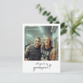 Moderne 'Wil je mijn getuige zijn' fotokaart voor  (Staand voorkant)