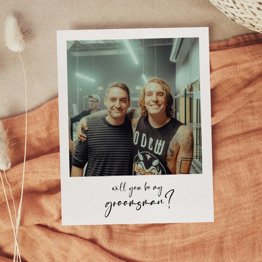 Moderne 'Wil je mijn getuige zijn' fotokaart voor 