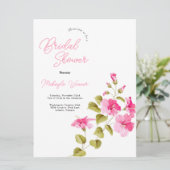 Moderne, wild bloemen script vrijgezellenfeest kaart (Staand voorkant)